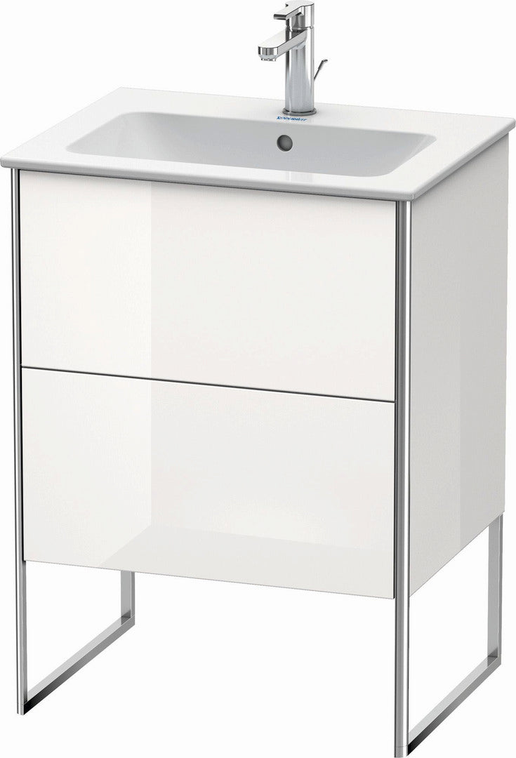 Duravit XSquare 24" White High Gloss Two Drawer Floorstanding Vanity Unit (XS444502222)