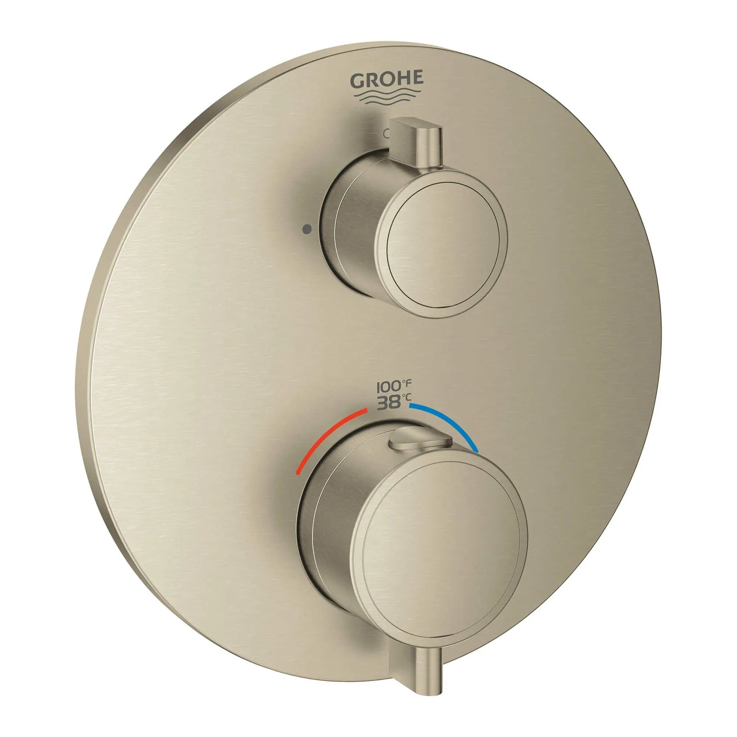 Grohe Grohtherm® Single Function 2-Handle Brushed Nickel Infinity Thermostatic Valve Trim