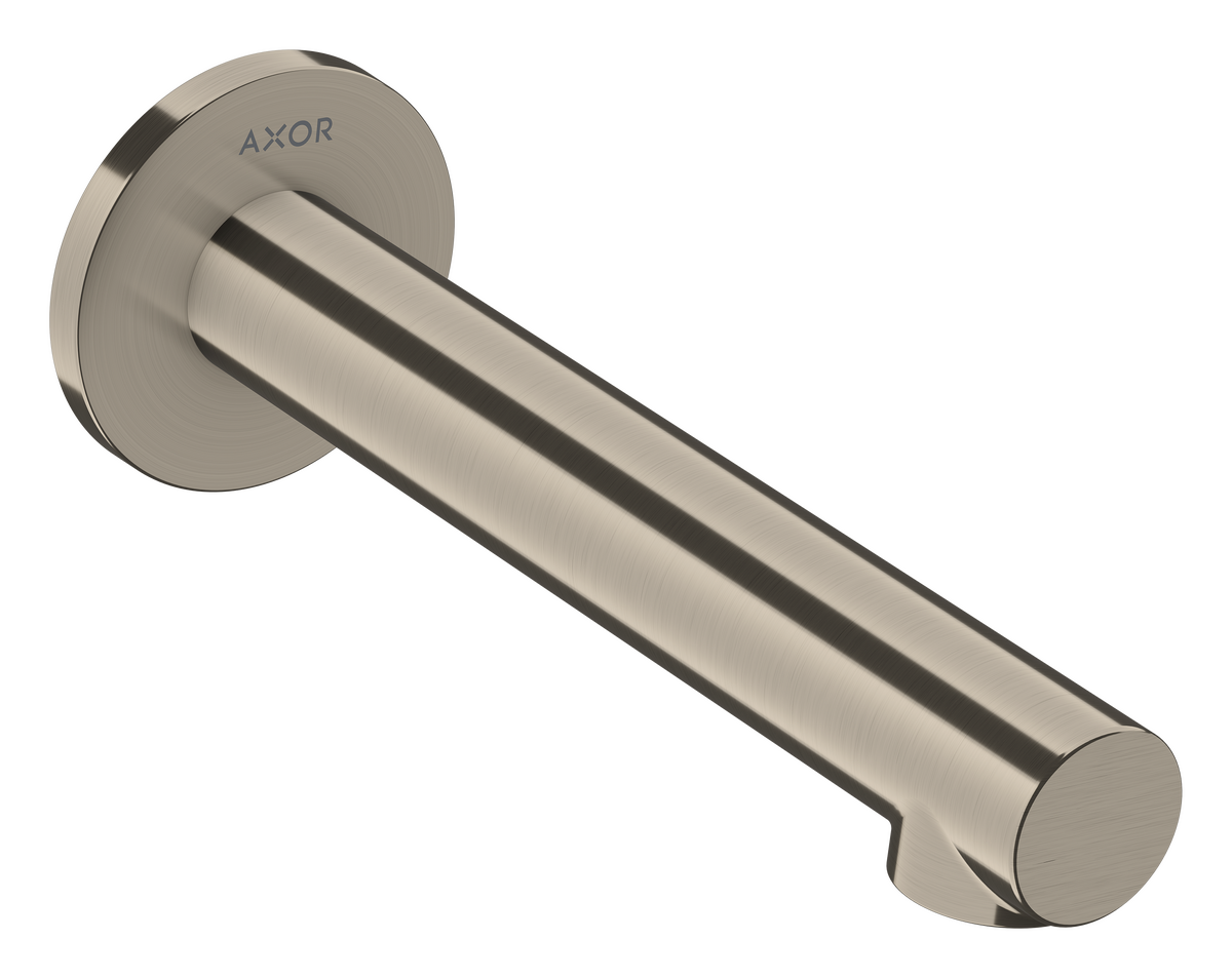 Axor Uno Metal Construction Brushed Nickel Straight Tub Spout