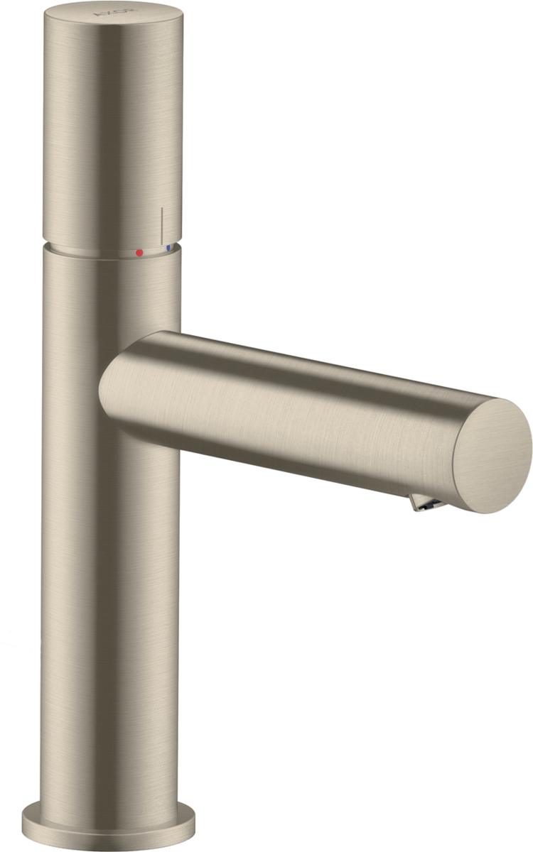 Axor Uno 1.2 GPM Zero Handle Single Hole Brushed Nickel 110 Faucet With Pop-Up Drain