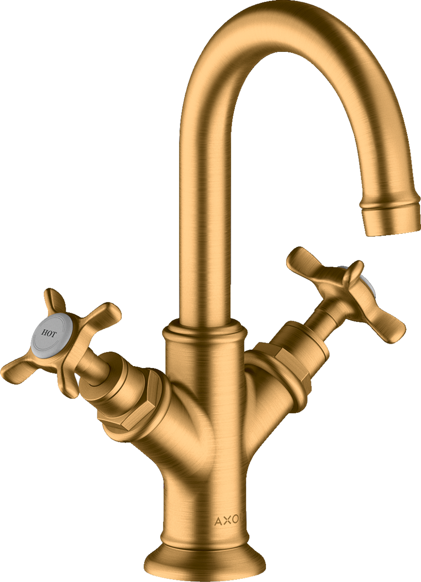 Axor Montreux 1.2 GPM 2-Handle 160 Brushed Gold Optic Faucet With Pop-Up Drain