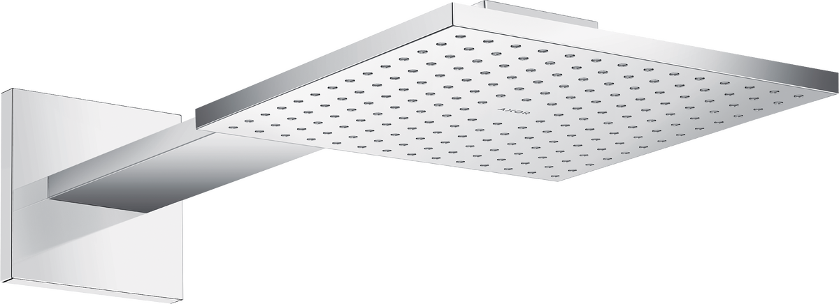 Axor ShowerSolutions 1.75 GPM 250 Square 2-Jet Chrome Showerhead With Showerarm Trim