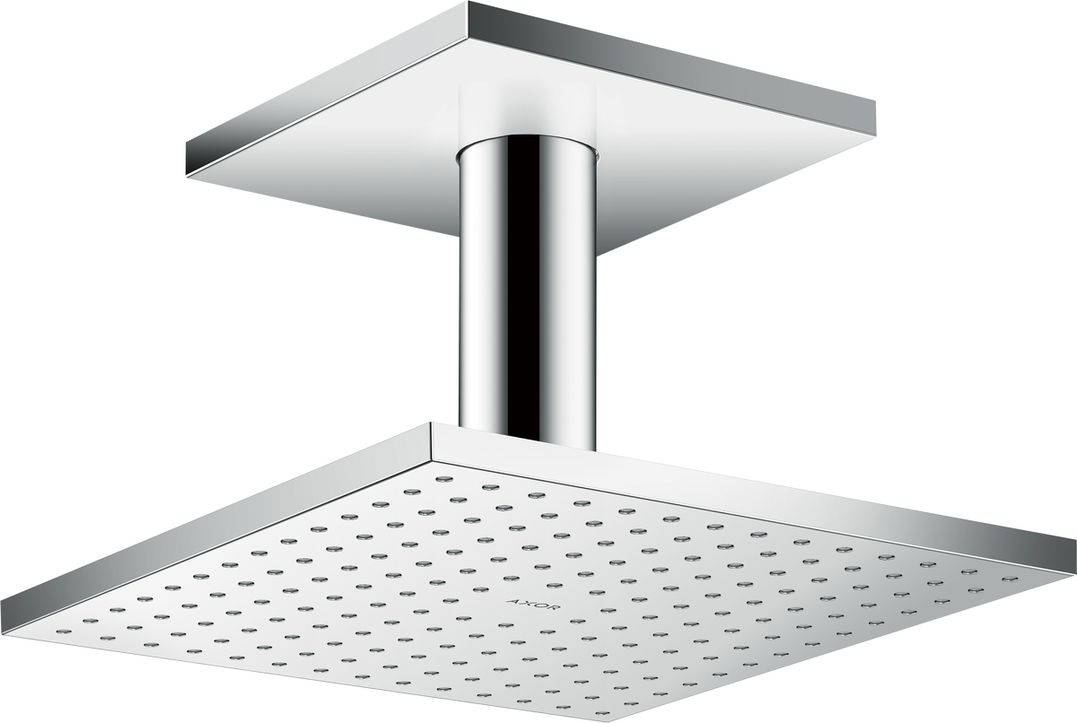 Axor ShowerSolutions 2.5 GPM 250 2-Jet Chrome Square Showerhead With Ceiling Connection
