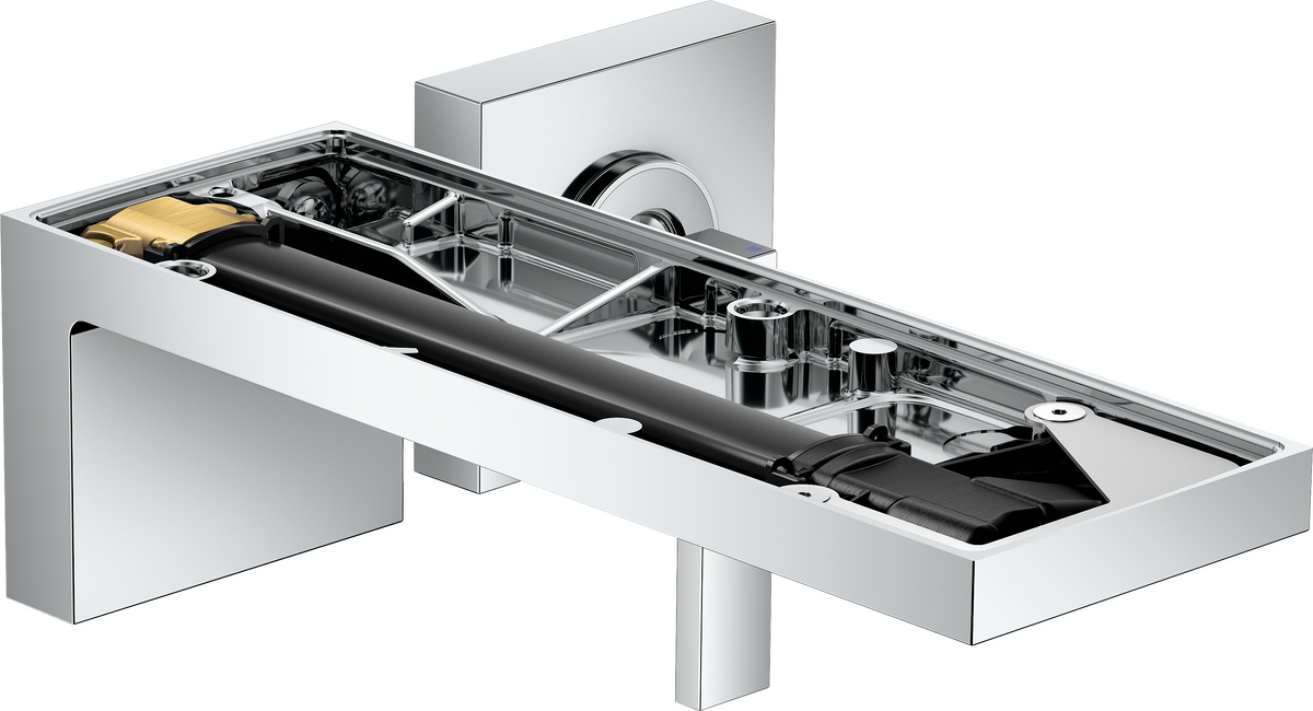 Axor MyEdition 1.2 GPM Single Handle Wall Mounted Chrome Faucet Trim Without Plate and Pop-Up Drain