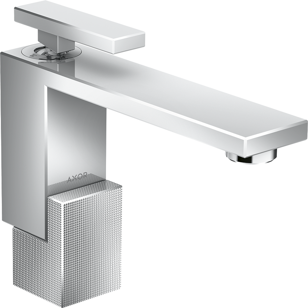Axor Edge 1.2 GPM 130 Diamond Cut Single Hole Lever Handle Chrome Faucet