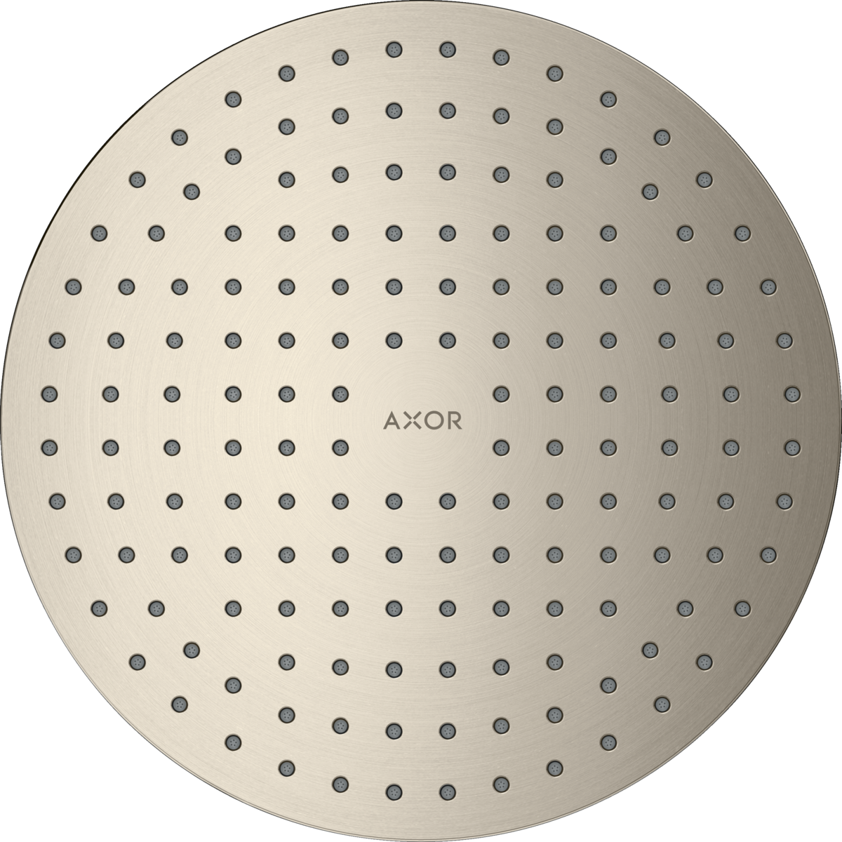 Axor ShowerSolutions 2.5 GPM 50 2-Jet Flush Ceiling Mount Brushed Nickel Chrome Showerhead
