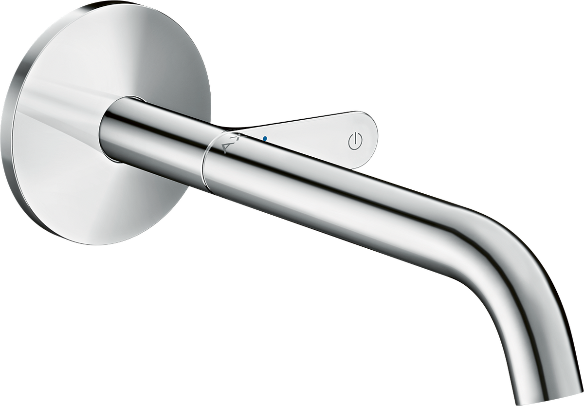 Axor One 1.2 GPM Single-Handle Select Push-Button On/Off Control Chrome Wall Mounted Faucet
