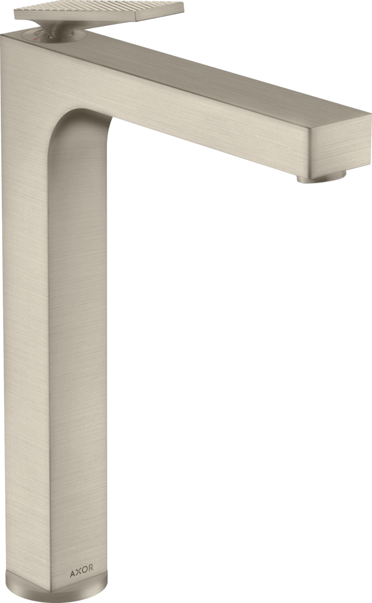 Axor Citterio 1.2 GPM Single Hole 280 Rhombic Cut Brushed Nickel Faucet Without Pop-Up Drain