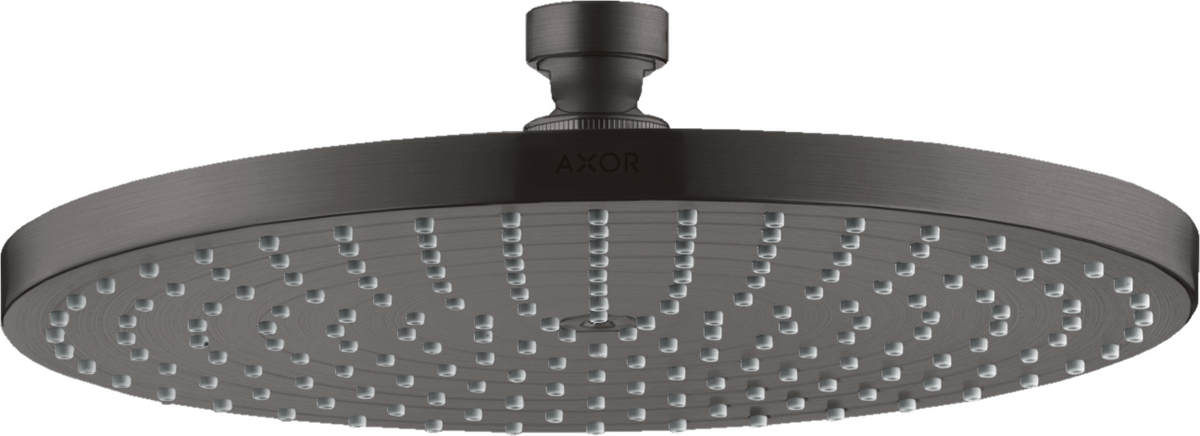 Axor Starck 1.75 GPM 240 1-Jet Brushed Black Chrome Rain Showerhead