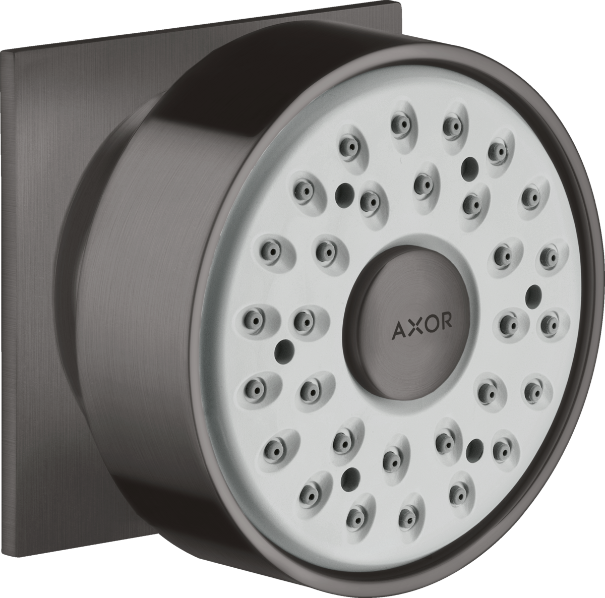 Axor 2.5 GPM Metal Square Brushed Black Chrome Bodyspray
