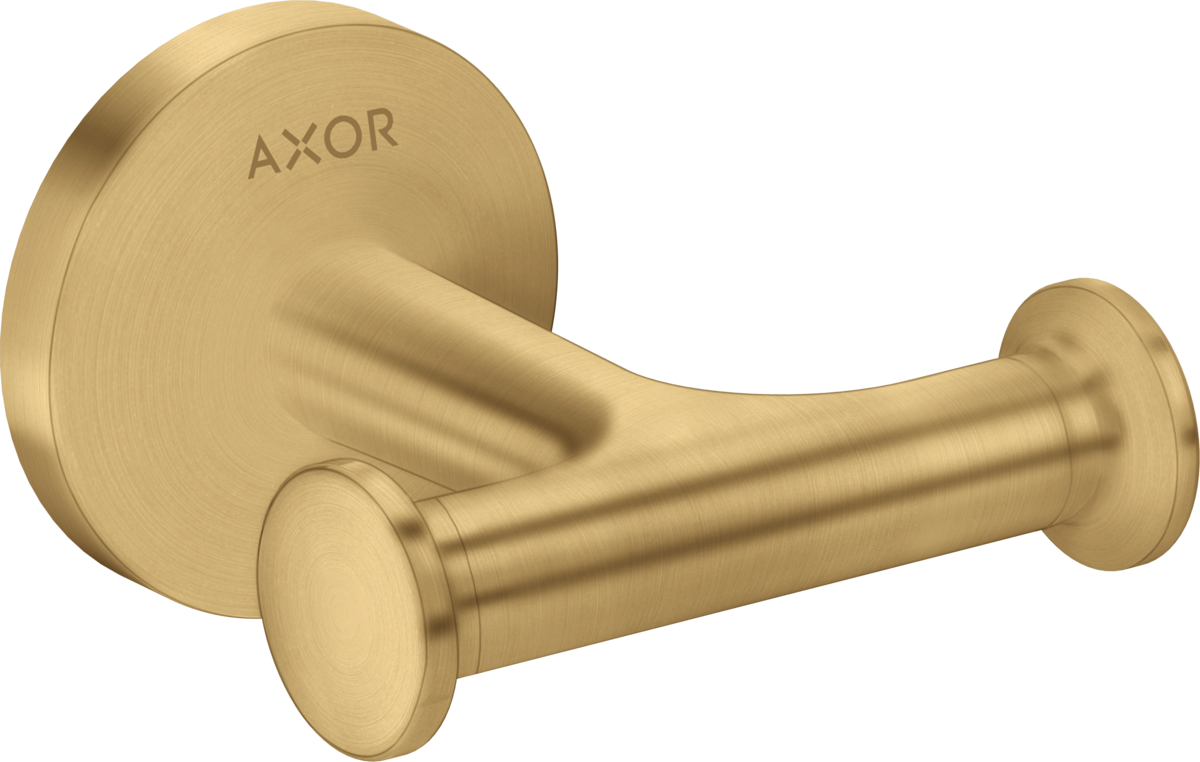 Axor Universal Circular Metal Brushed Gold Optic Wall-Mounted Double Hook