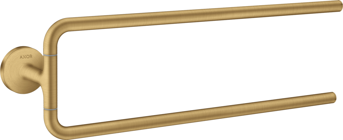 Axor Universal Circular 20" Metal Brushed Gold Optic Double Towel Bar