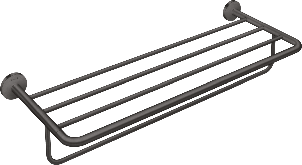 Axor Universal Circular 24" Brushed Black Chrome Towel Rack