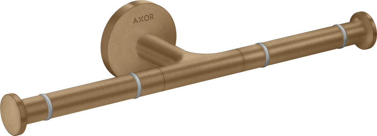 Axor Universal Circular Metal Brushed Bronze Wall Mounted Double Toilet Paper Holder
