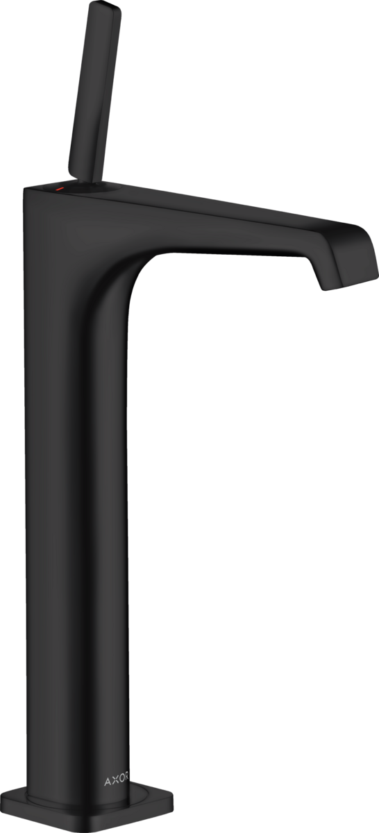 Axor Citterio E 1.2 GPM Single Hole 250 Matte Black Faucet Withou Pop-Up Drain