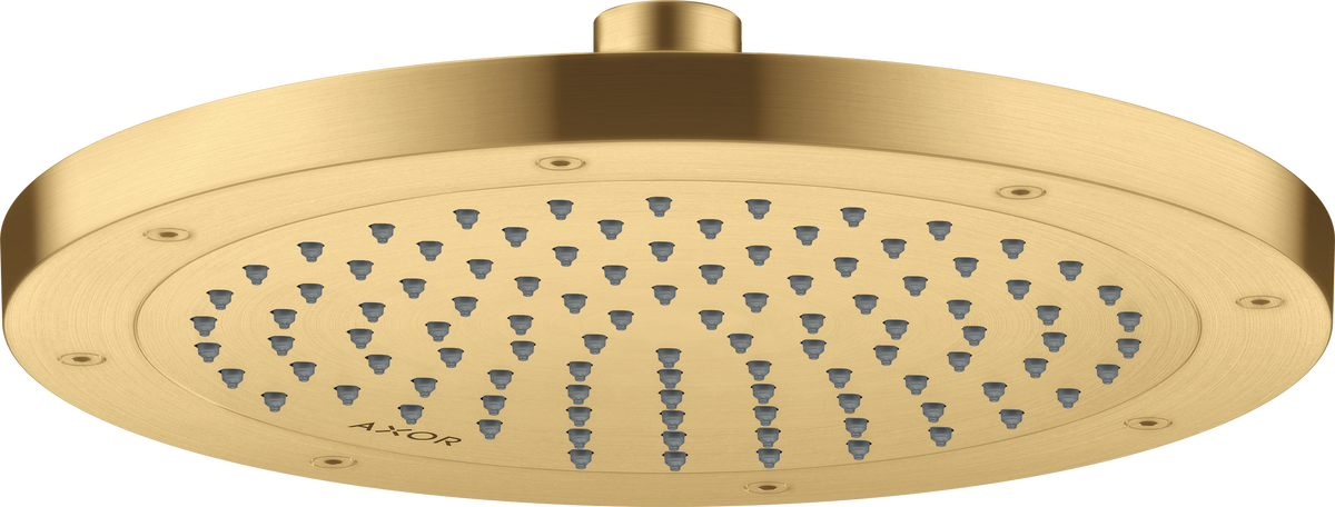 Axor ShowerSolutions 2.5 GPM 245 1-Jet Brushed Gold Optic Rain Showerhead
