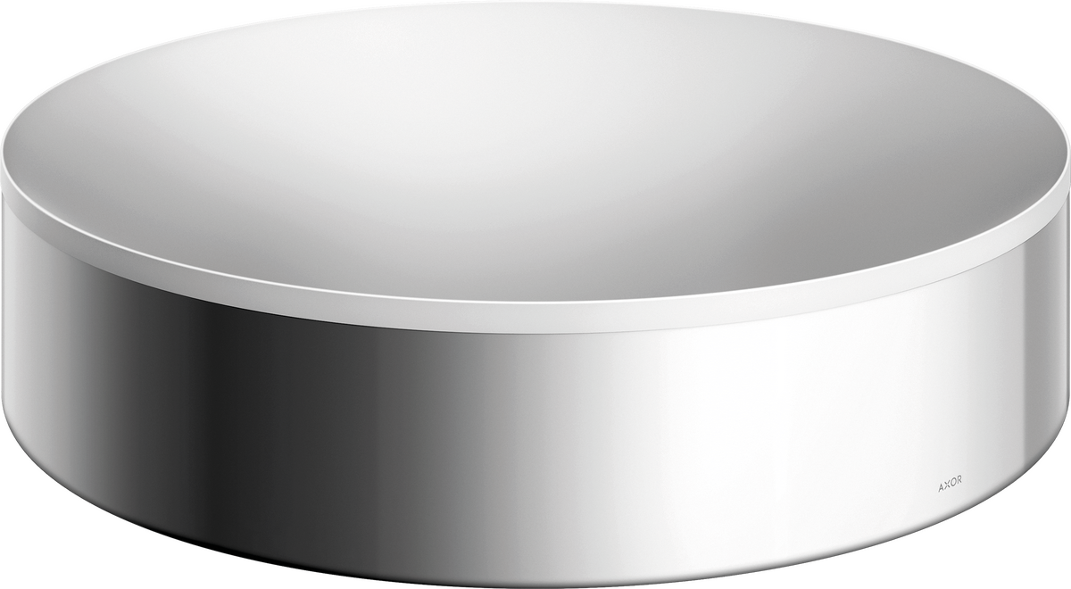 Axor Suite 15" Metal Chrome Round Sink Without Overflow