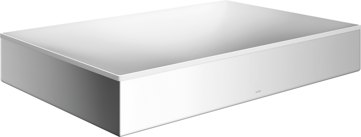 Axor Suite 24" x 16" Solid Surface Chrome Square Sink Without Overflow