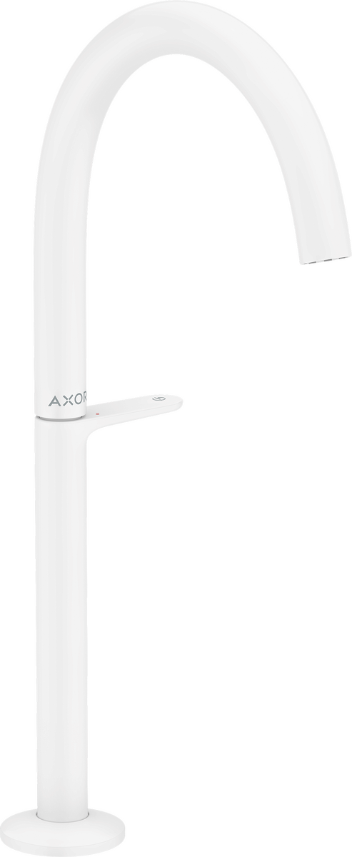 Axor One 1.2 GPM 260 Single Hole Select Handle Design Matte White Chrome Faucet