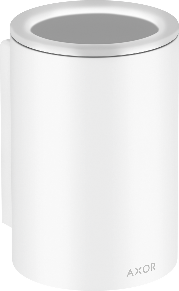 Axor Universal Circular Wall Mounted Matte White Toothbrush Tumbler