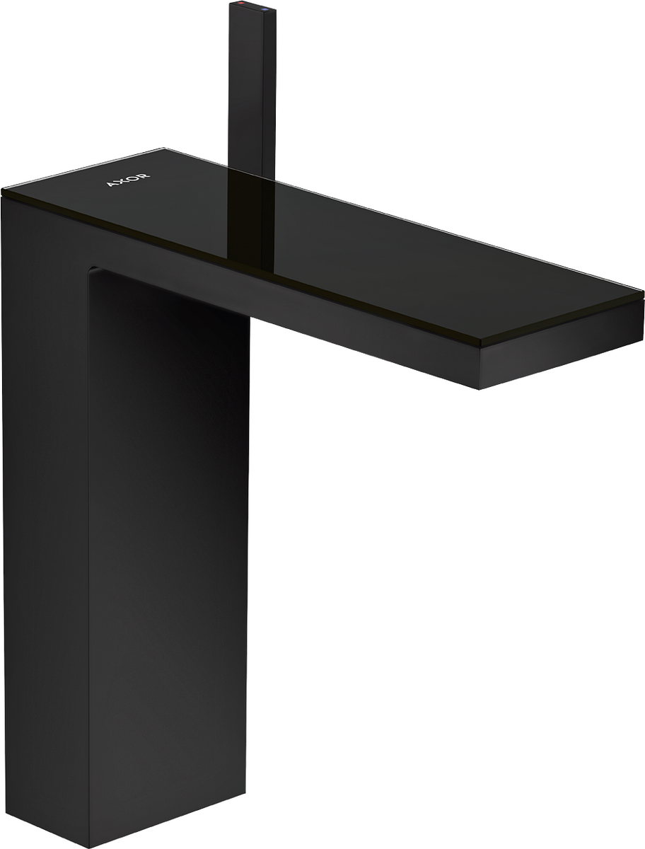 Axor MyEdition 1.2 GPM 230 Single Hole Lever Handle Matte Black/ Black Glass Faucet