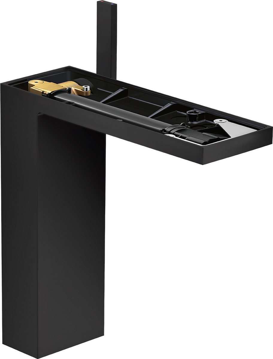 Axor MyEdition 1.2 GPM Single Hole 230 Matte Black Faucet Without Plate and Pop-Up Drain