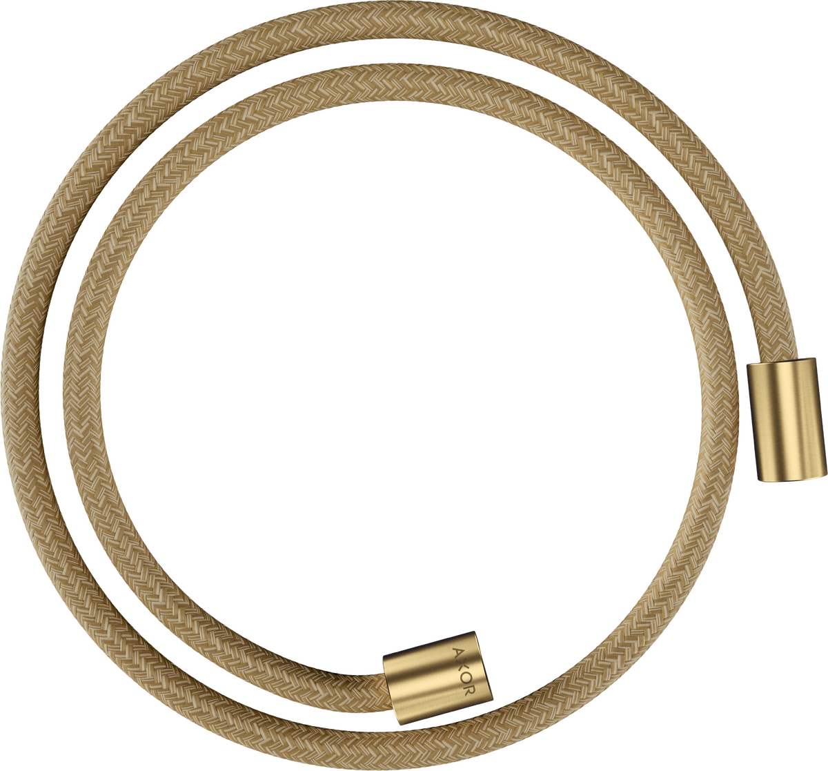 Axor ShowerSolutions 49" Brushed Gold Optic Textile Hose With Cylindrical Nut