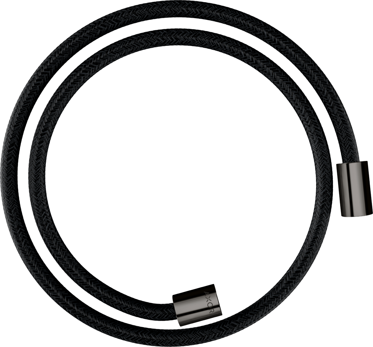 Axor ShowerSolutions 49" Polished Black Chrome Textile Hose With Cylindrical Nut