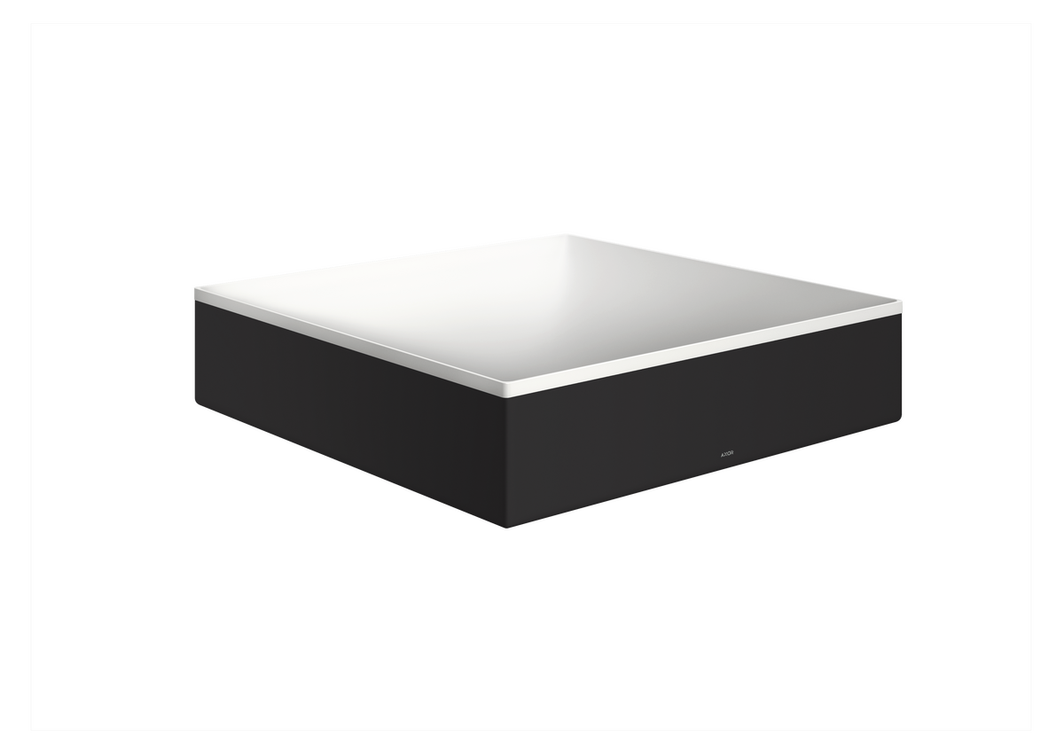 Axor Suite 15" x 15" Solid Surface Matte Black Sink Without Overflow