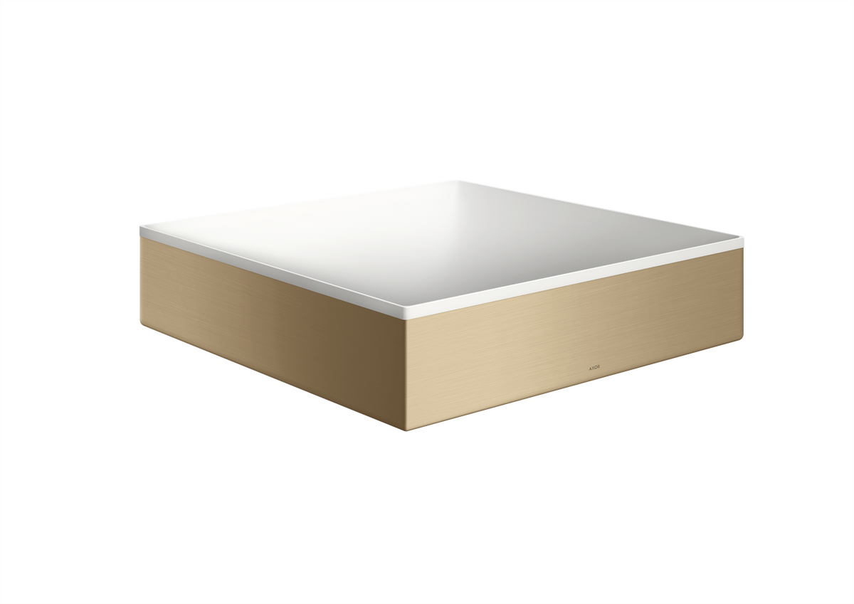 Axor Suite 15" x 15" Solid Surface Brushed Bronze Sink Without Overflow