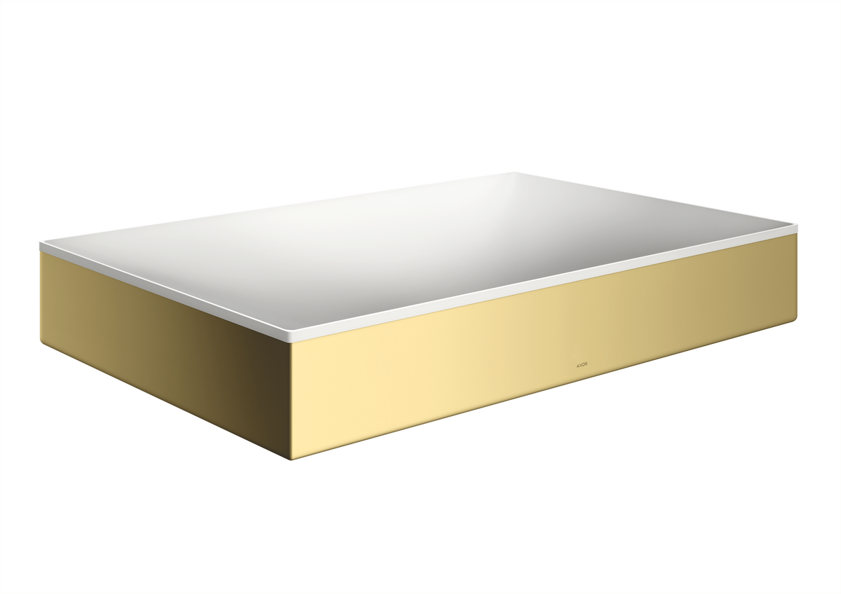 Axor Suite 24" x 16" Solid Surface Polished Gold Optic Sink Without Overflow