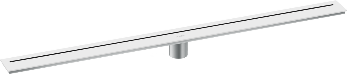 Axor 39" Stainless Steel Floor Installation Matte White Drain