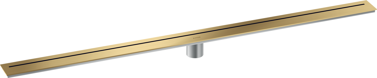Axor 47" Stainless Steel Floor Installation Brushed Gold Optic Drain