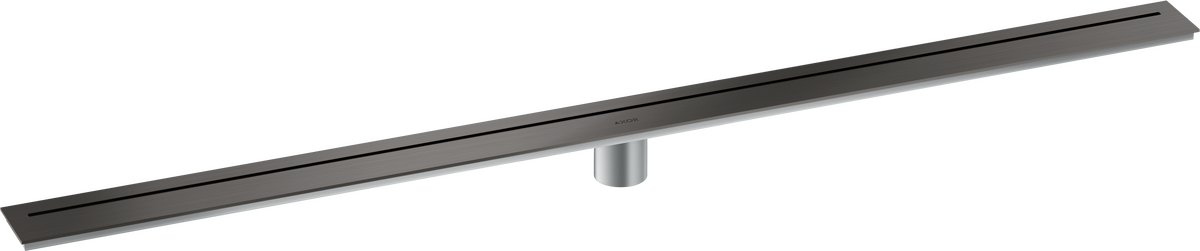 Axor 47" Stainless Steel Floor Installation Brushed Black Chrome Drain