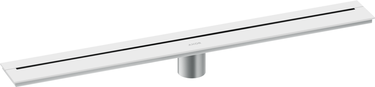 Axor 27" Stainless Steel Wall Installation Matte White Drain