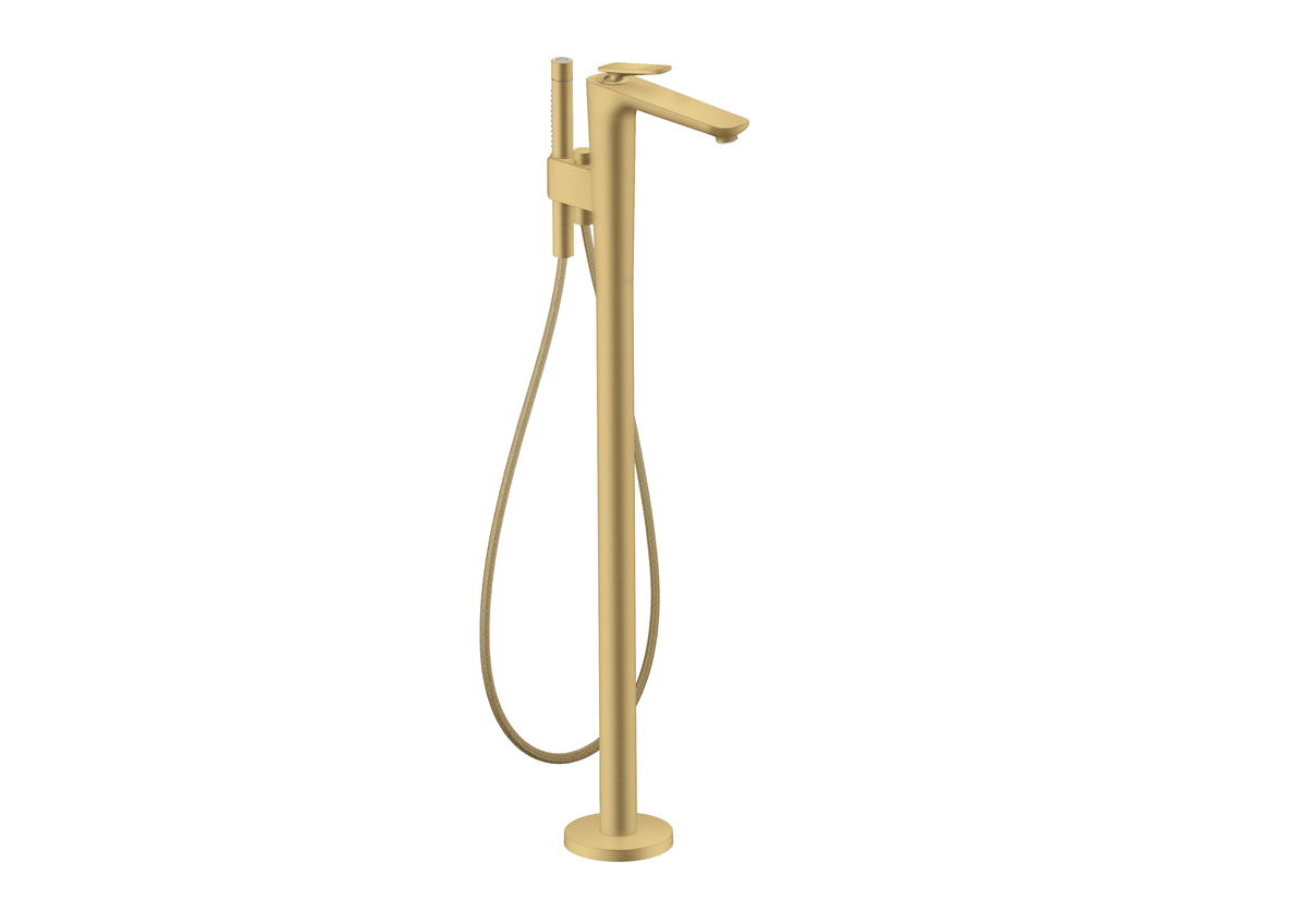 Axor Citterio C 1.75 GPM Brushed Gold Optic Freestanding Tub Filler Trim With Handshower