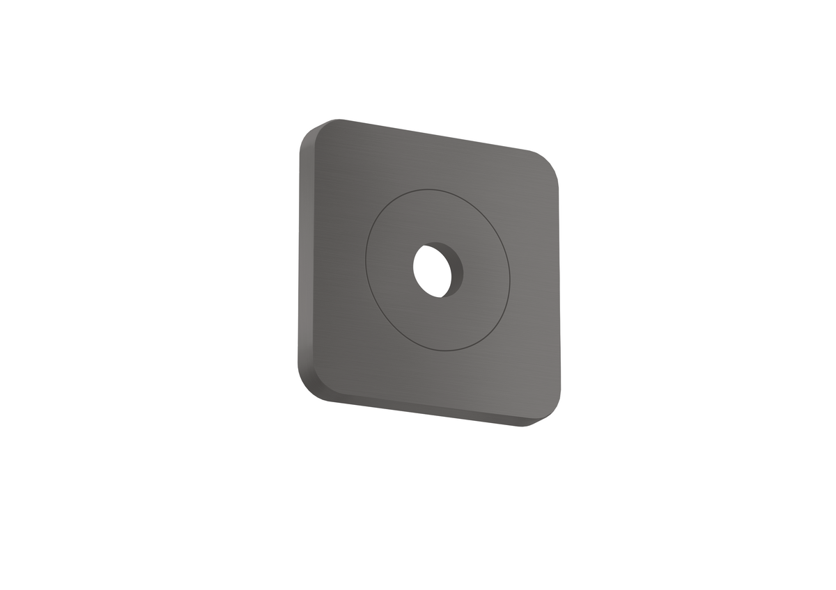Axor Citterio C 5" x 5" SoftSquare Brushed Black Chrome Wall Plate