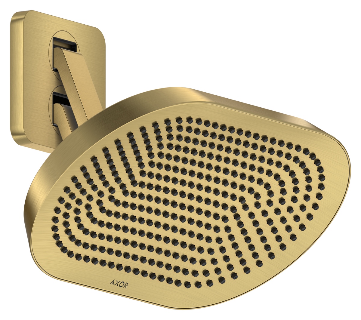 Axor ShowerSphere 1.75 GPM 370 2-Jet Brushed Gold Optic Showerhead With Adjustable Showerarm