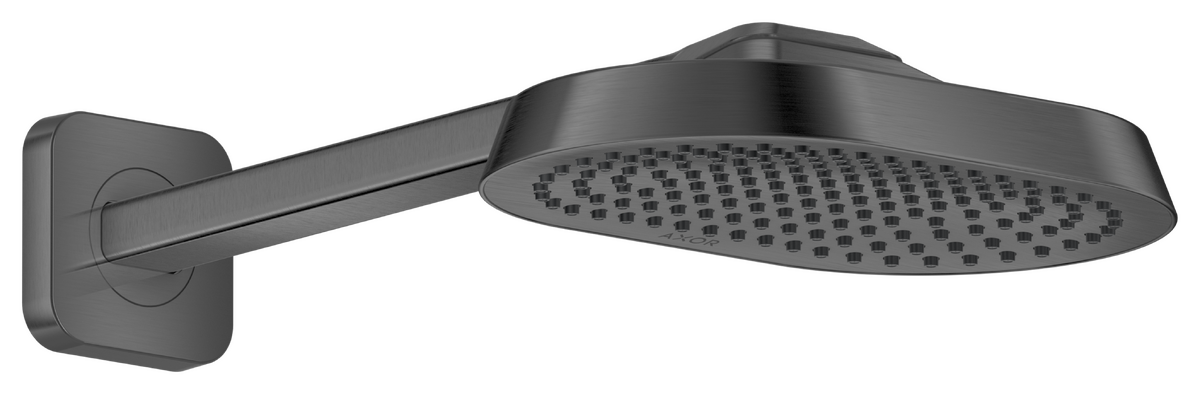 Axor ShowerSphere 1.5 GPM 250 1-Jet Brushed Black Chrome Showerhead With Shower Arm