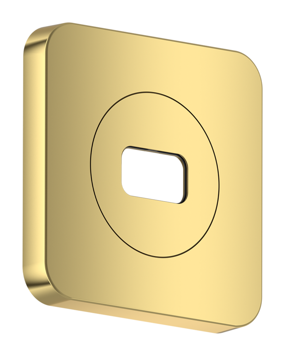 Axor ShowerSphere 120/120 Soft Square Polished Gold Optic Escutcheon