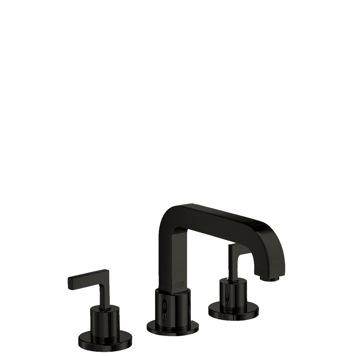 Axor Citterio 5 GPM 3-Hole Lever Handles Brushed Black Chrome Roman Tub Set Trim