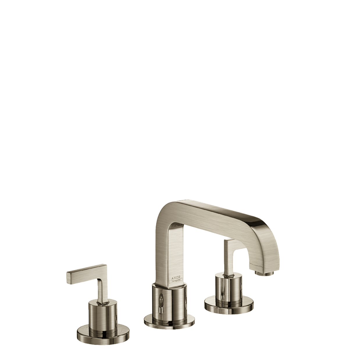 Axor Citterio 5 GPM 3-Hole Lever Handles Brushed Nickel Roman Tub Set Trim