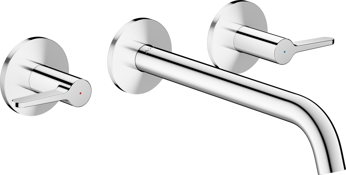 Axor One 5.3 GPM Lever Handle Wall Mounted Chrome Tub Filler