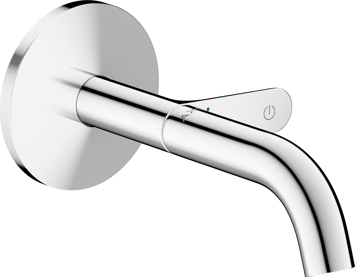 Axor One 1.2 GPM 160 Single-Handle Select Push-Button On/Off Control Chrome Wall Mounted Faucet