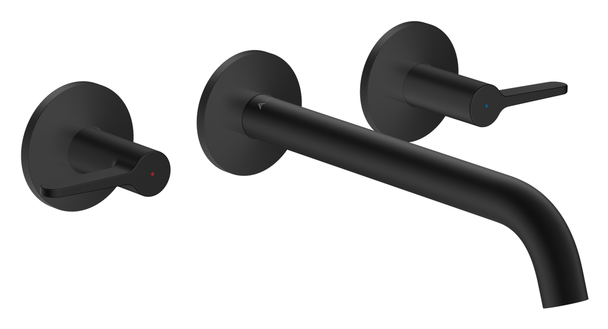 Axor One 5.3 GPM Lever Handle Wall Mounted Matte Black Tub Filler