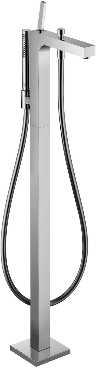 Axor Citterio 5.5 GPM Freestanding Chrome Tub Filler Trim With 1.75 GPM Handshower