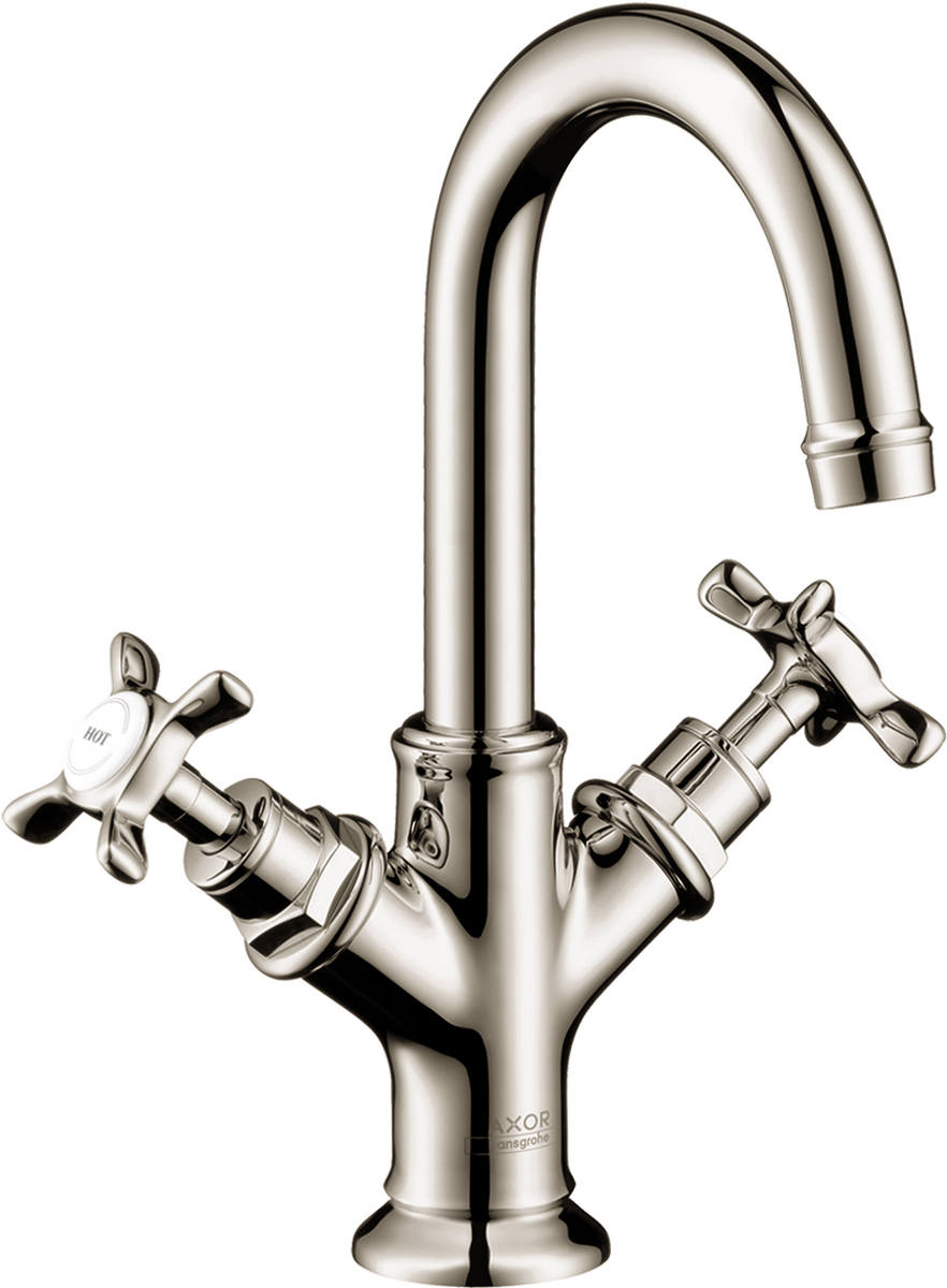 Axor Montreux 1.2 GPM 2-Handle 160 Polished Nickel Faucet With Pop-Up Drain