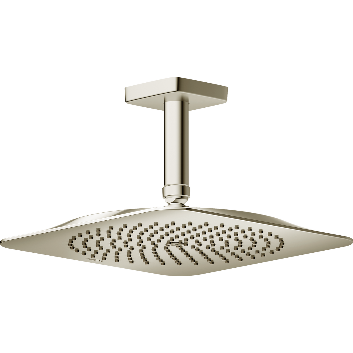 Axor Citterio C 2.5 GPM 1-Jet 270 Square Polished Nickel Showerhead With Ceiling Connection