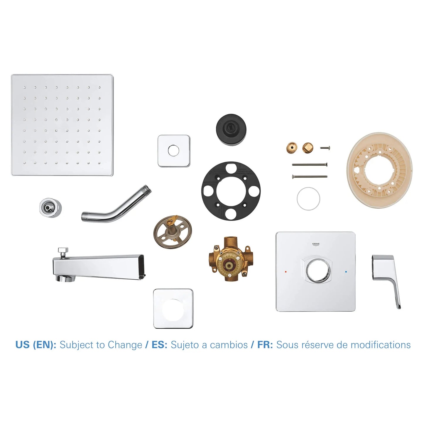 Grohe Tallinn Pressure Balance StarLight Chrome Valve Bathtub/Shower Combo Faucet