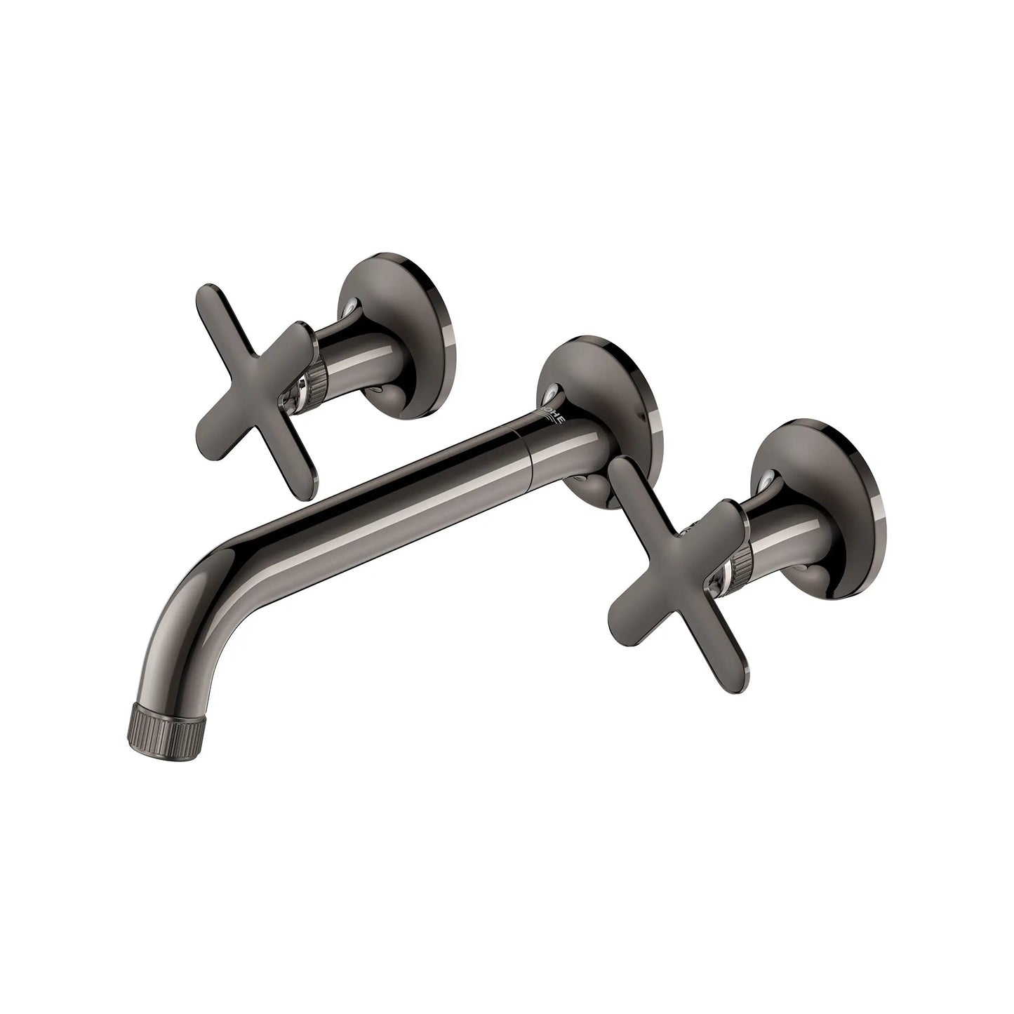 Grohe Listra 1.2 GPM Two-Handle Wall Mount Widespread Hard Graphite Faucet